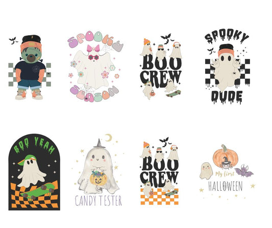 15cm Halloween Themed DTF Transfers