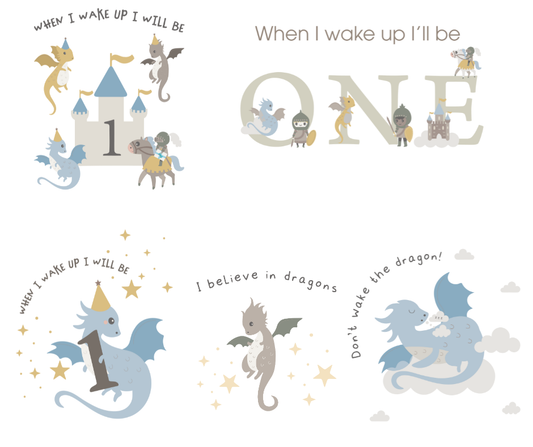 Knights & Dragon Themed DTF Transfers