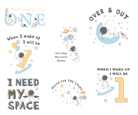 Space Themed DTF Transfers